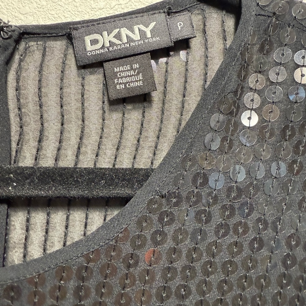 DKNY Black Sequin Women's elegant cape blazer - Picture 7 of 13